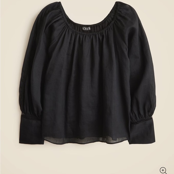 J. Crew Tops - NEW WITH TAGS J CREW Lace-trim gathered top
